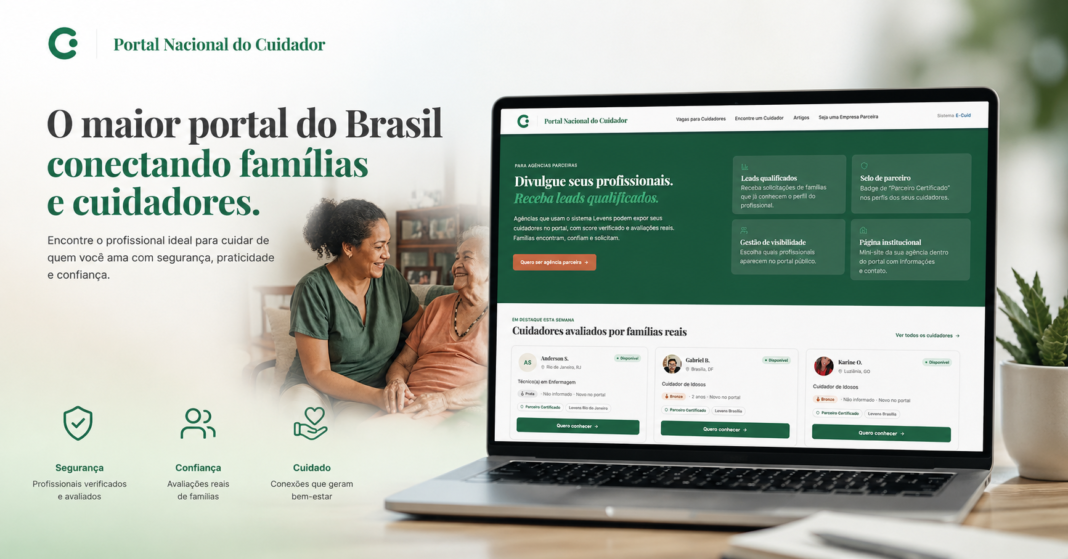 Portal Nacional do Cuidador conecta famílias e cuidadores para facilitar a busca por profissionais especializados.